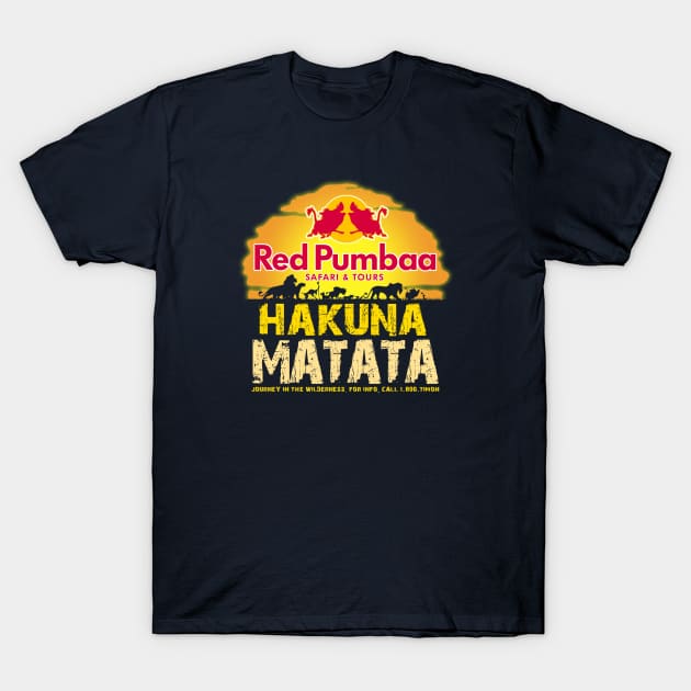 Red Pumbaa Safari & Tours T-Shirt by maped